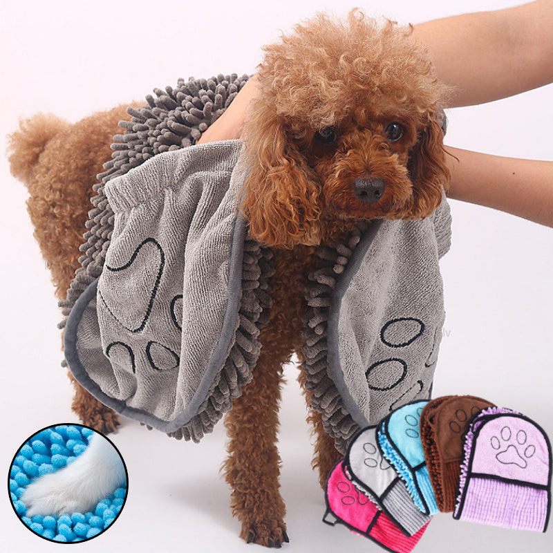 Quick-Dry Microfiber Pet Bathrobe Towel